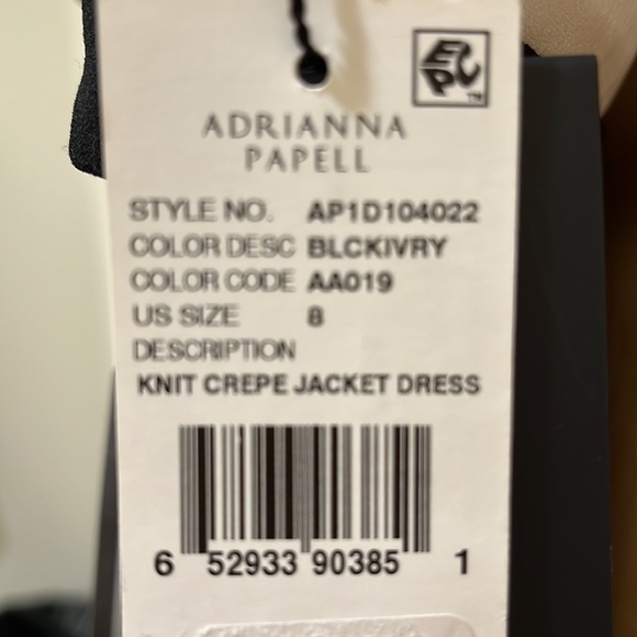 NWT Adrianna Papell Knit Crepe Jacket Dress Size 8 - Picture 8 of 8